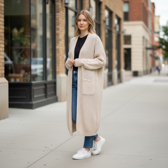 Blushing Heart Beige Long Sleeve Cardigan
New - Picture 2 of 8